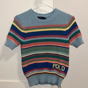 Polo Ralph Lauren Striped Short-Sleeve Sweater
